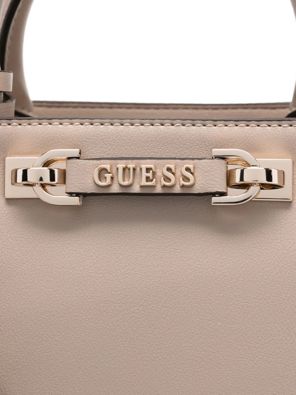 Guess Usa Double-handle Logo-plaque Tote Bag In Neutral