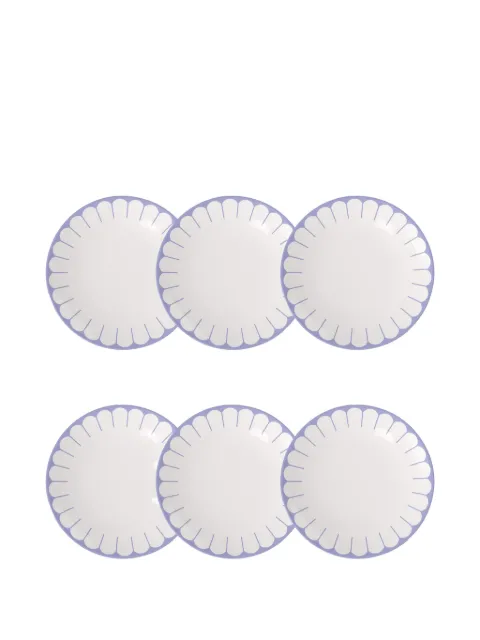 Villeroy & Boch scalloped-edge plate pack of six 
