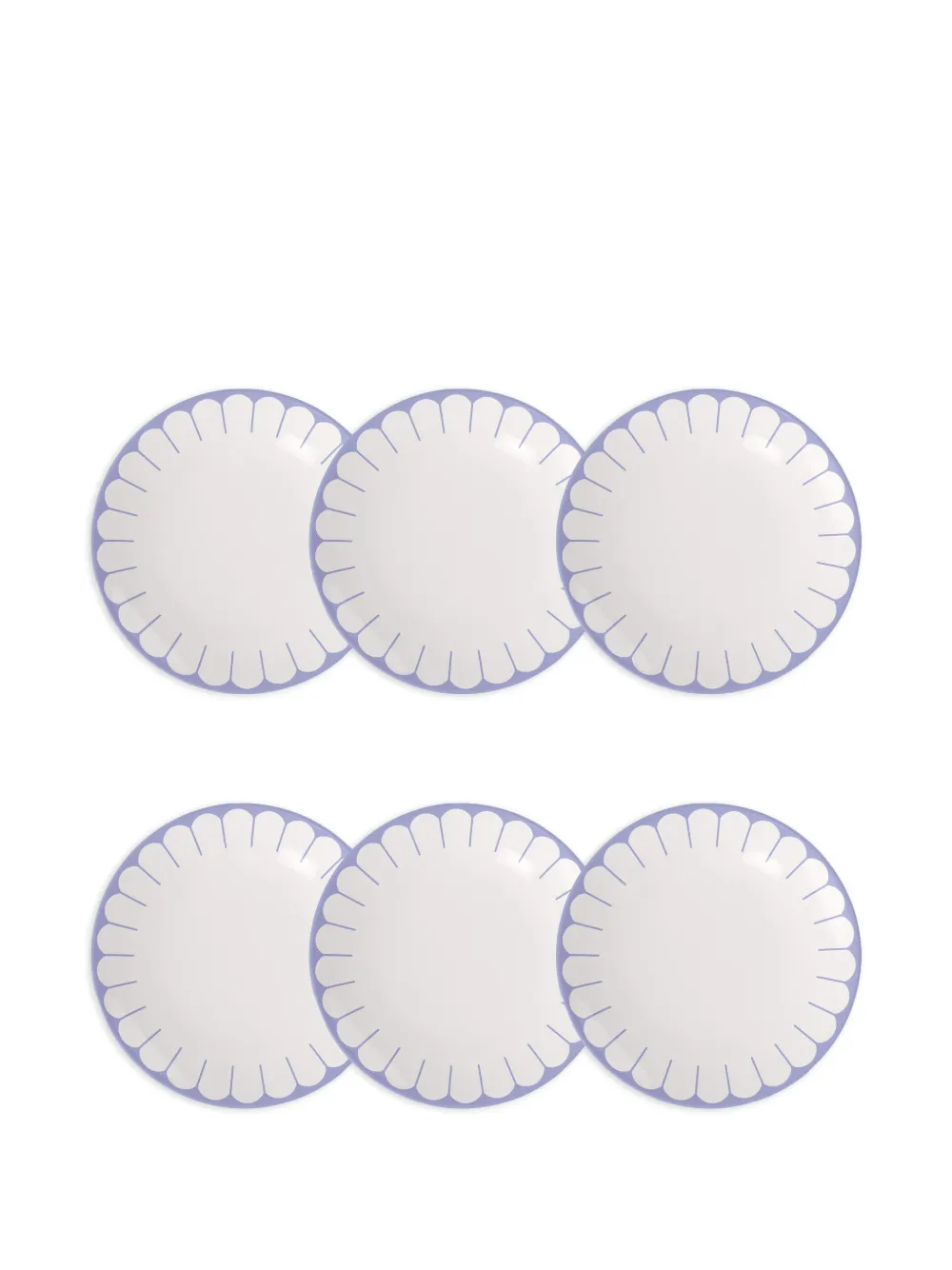 Villeroy & Boch scalloped-edge plate pack of six | Blue | Image 1
