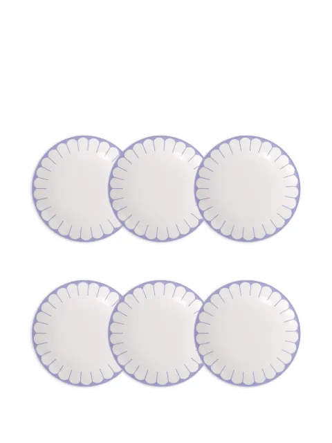 Villeroy & Boch scalloped-edge plate pack of six
