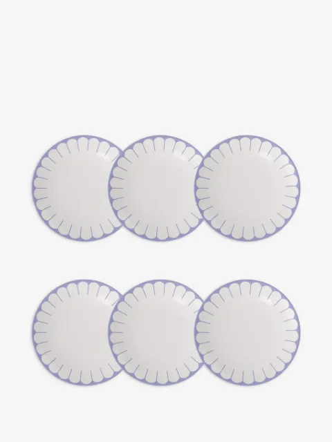 Villeroy & Boch scalloped-edge plate pack of six 