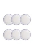 Villeroy & Boch scalloped-edge plate set - Blue