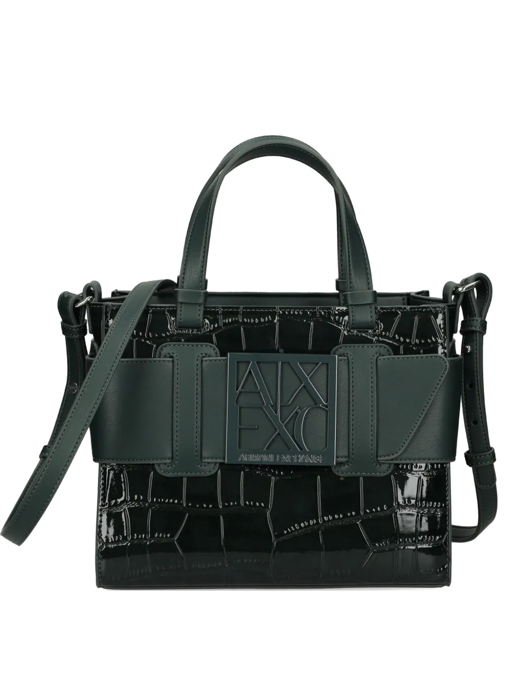 Armani Exchange small buckle-detail tote bag Zwart
