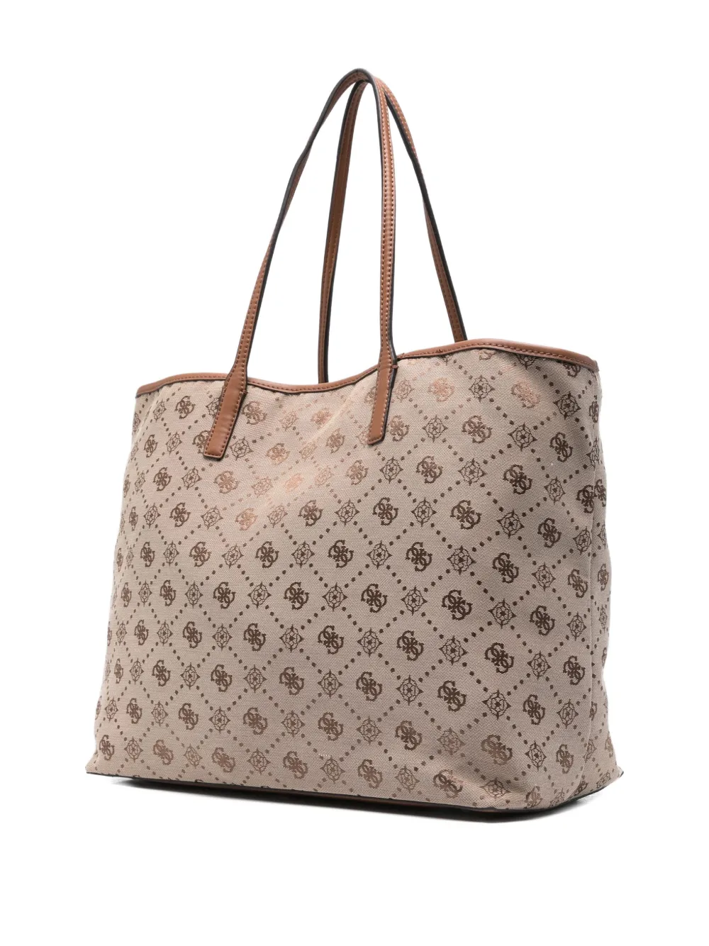 GUESS USA logo-plaque monogram tote bag - Beige