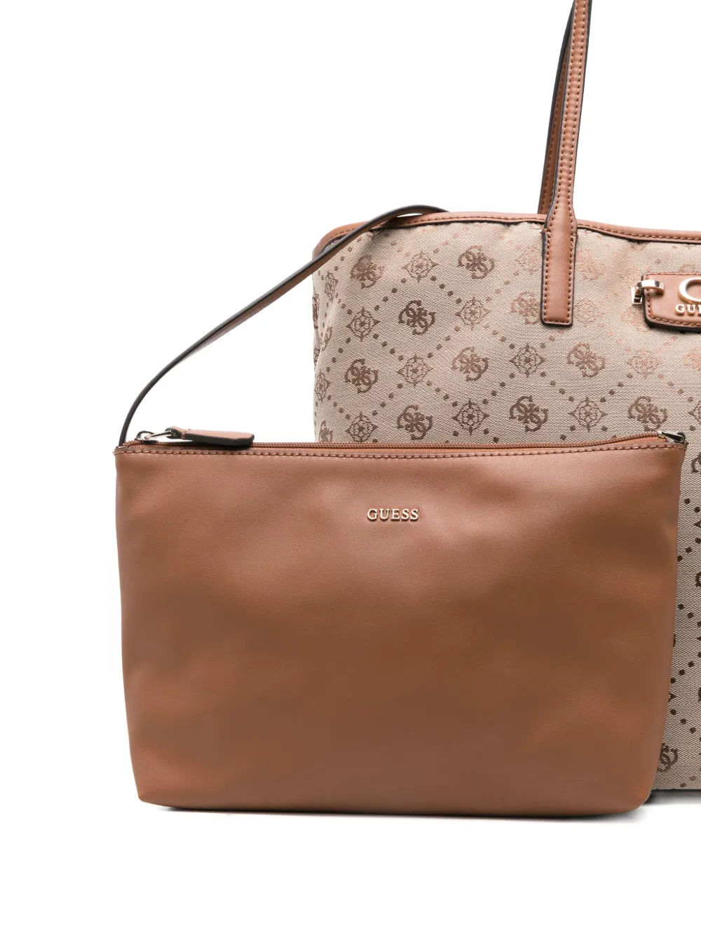 GUESS USA Shopper met logoplakkaat Beige