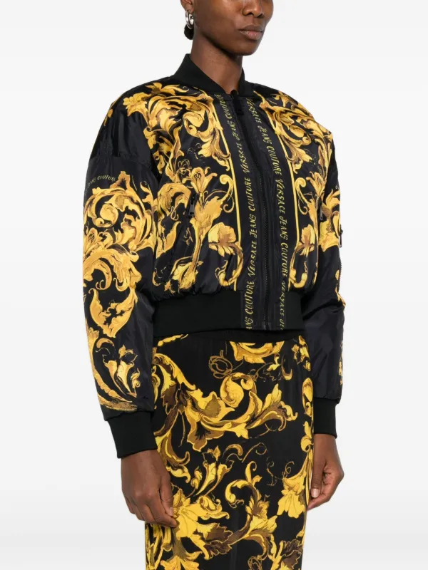 Gold Versace Bomber Jacket Gold Versace Jackets Versace Jeans