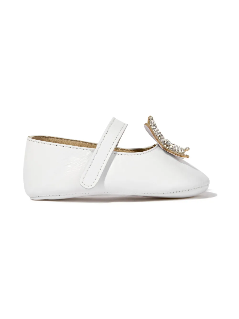 BabyWalker butterfly-embellished ballerina shoes White