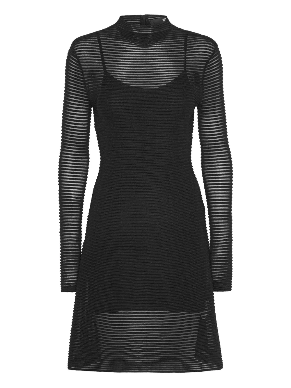 Rotate Birger Christensen Knitted Flared Mini Dress In Black