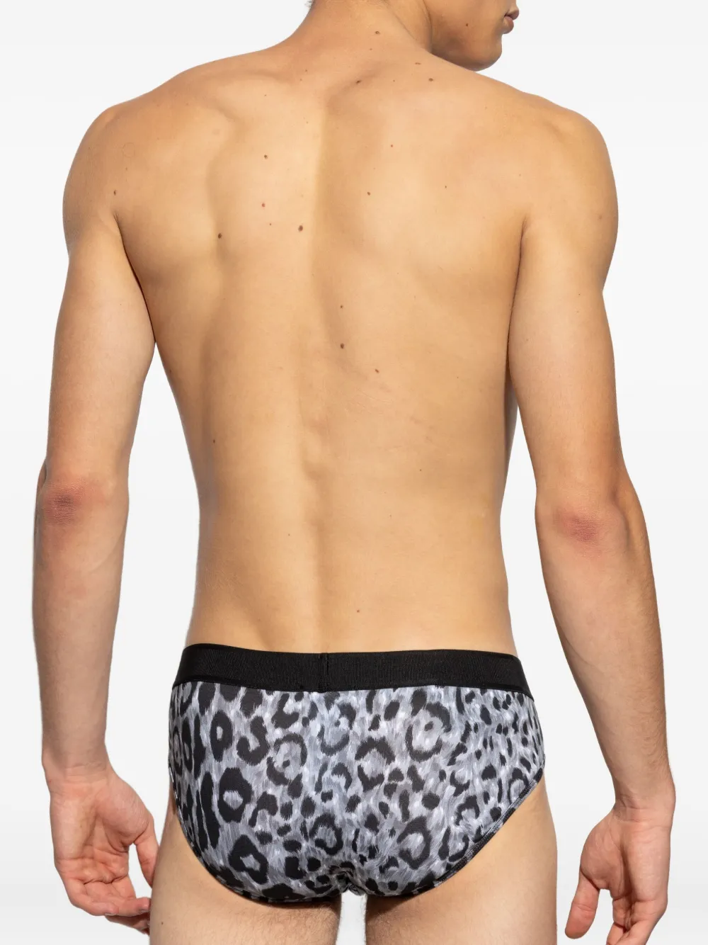Versace Slip met luipaardprint Grijs