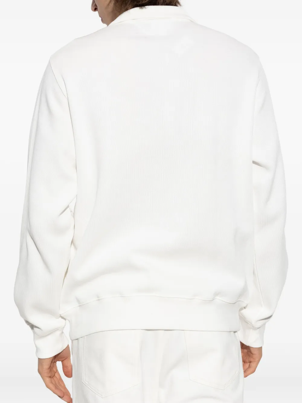 Lacoste half-zip embroidered sweatshirt Wit