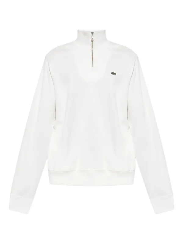 Lacoste half-zip Embroidered Sweatshirt White FARFETCH IN