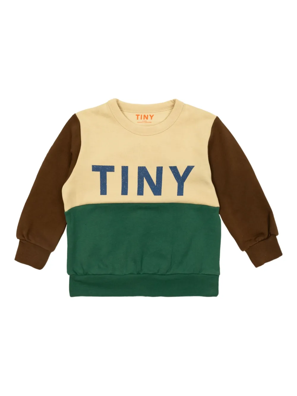 Tiny Cottons Jurk met colourblocking Beige