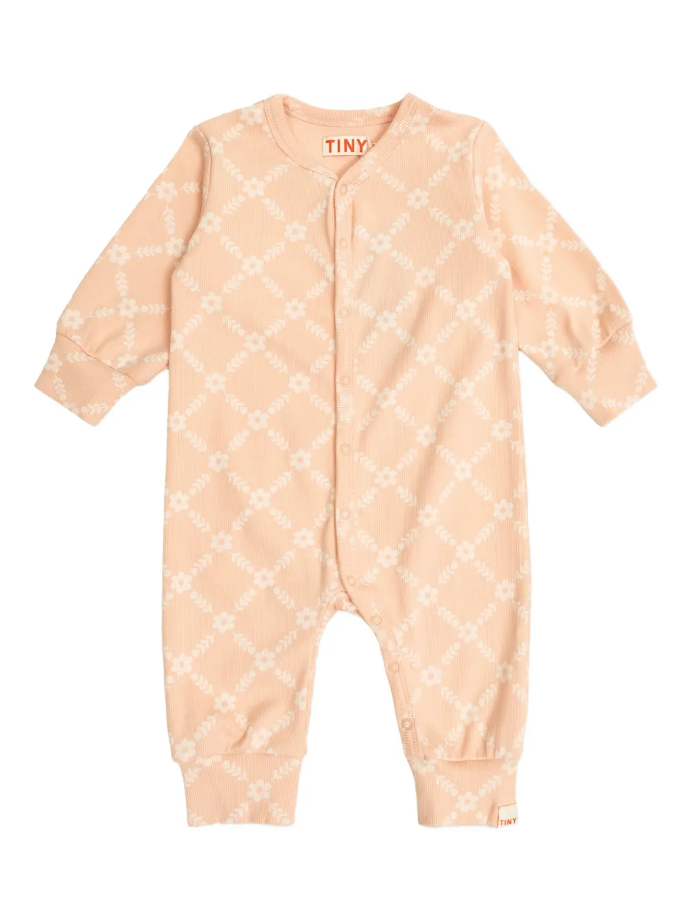 Tiny Cottons floral-lattice romper Roze