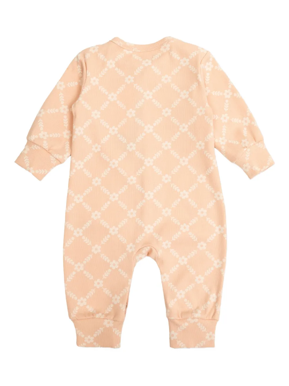 Tiny Cottons floral-lattice romper - Roze