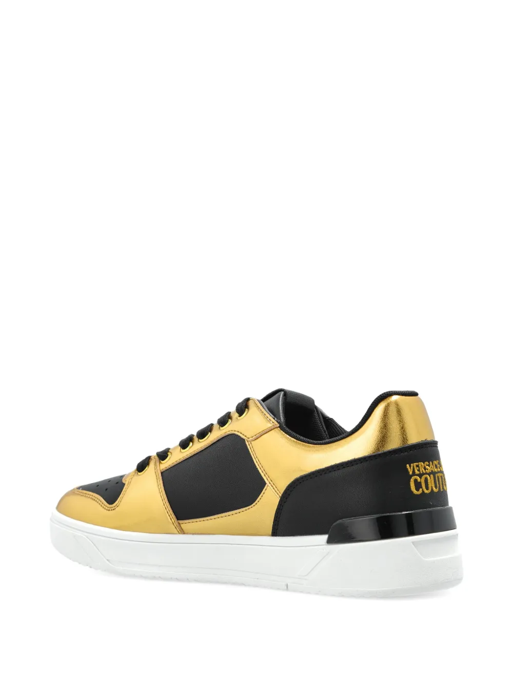 Versace Jeans Couture metallic-panel sneakers Gold