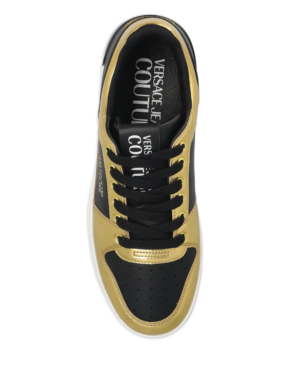 Versace Jeans Couture metallic-panel sneakers Gold