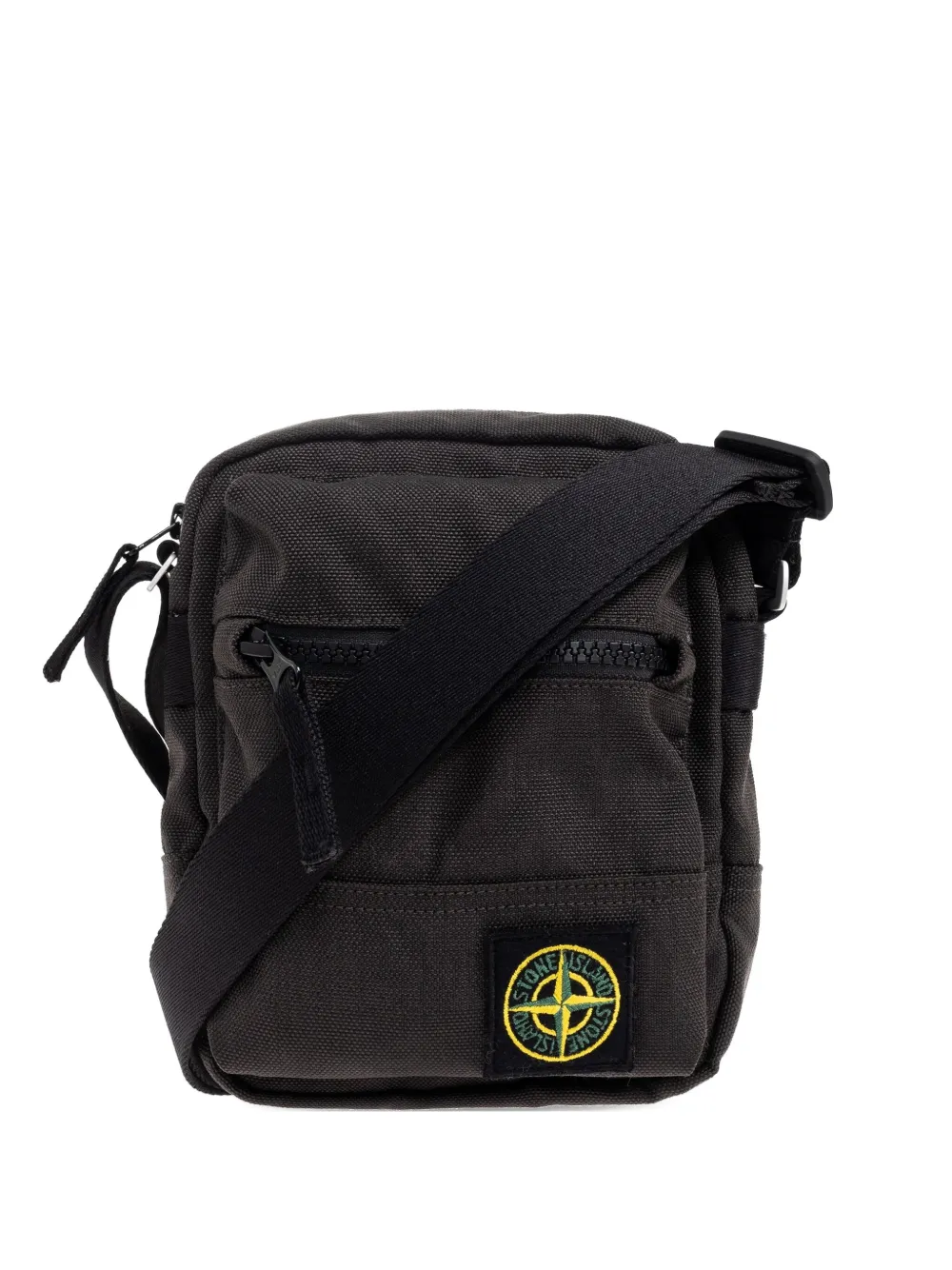 Stone Island logo-patch messenger bag Grijs