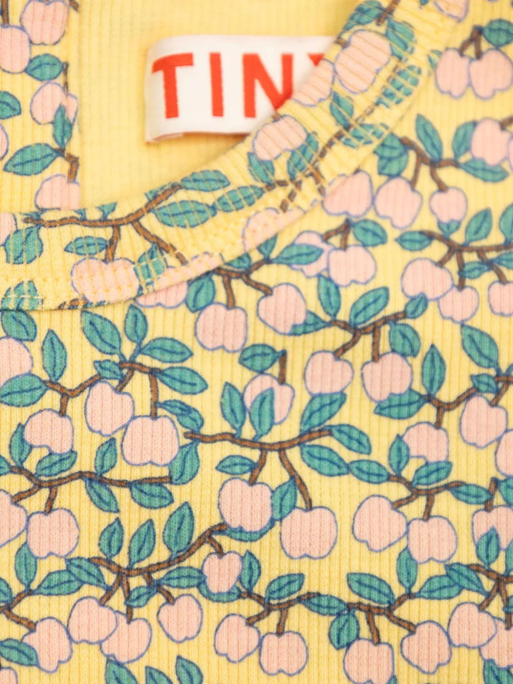Tiny Cottons T-shirt met appelprint en lange mouwen Geel