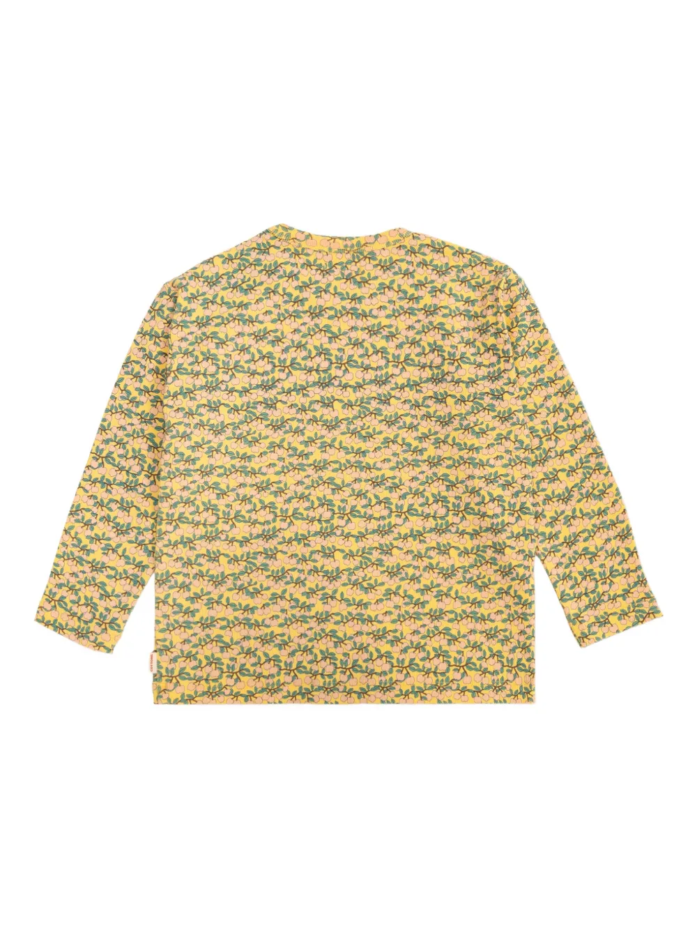 Tiny Cottons Geribbelde top met appelprint Geel