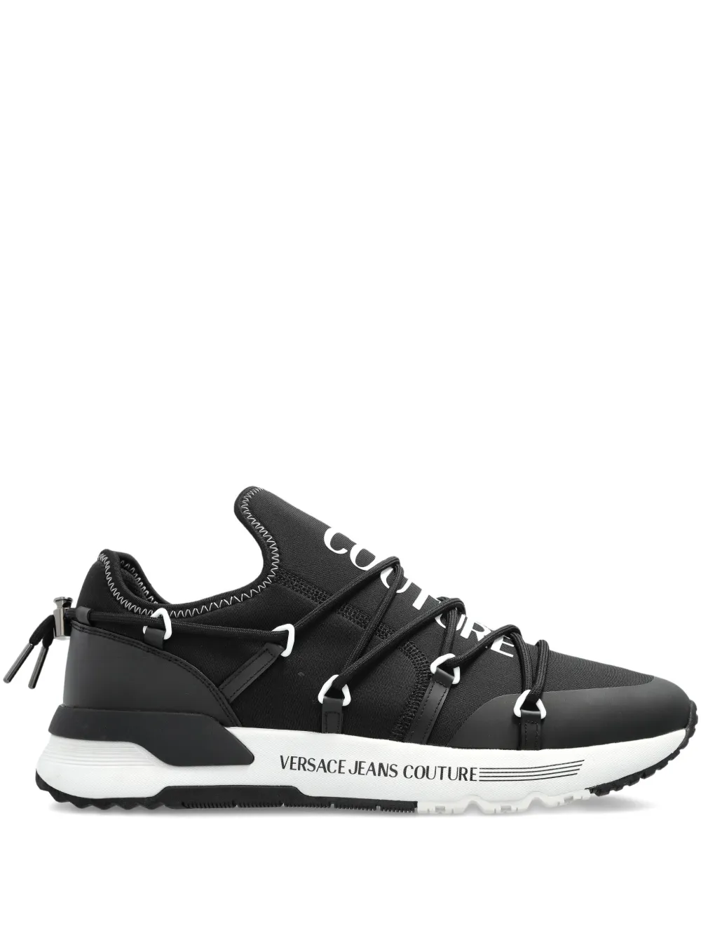 Versace Jeans Couture lace-up logo sneakers Black