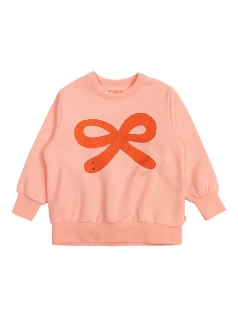 Tiny Cottons worm-bow sweatshirt