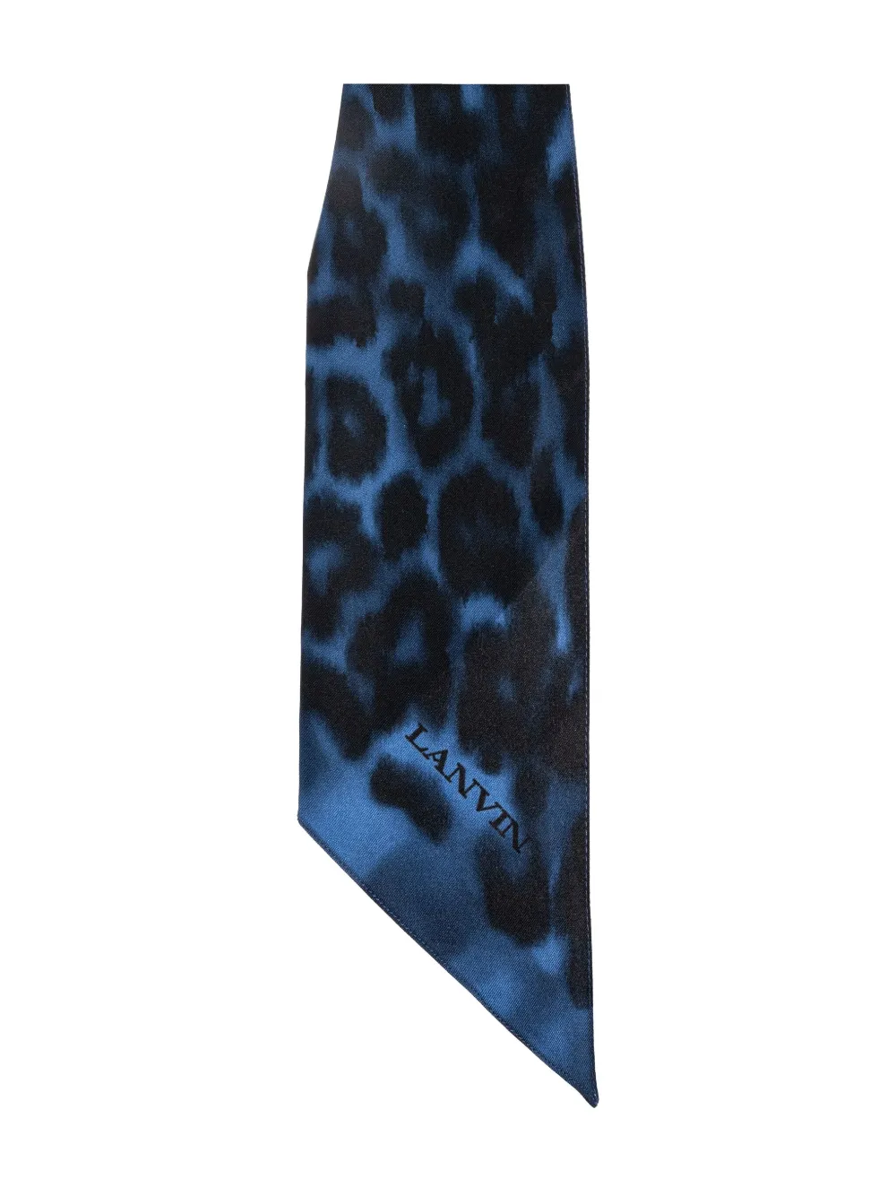Lanvin Sjaal met luipaardprint Blauw