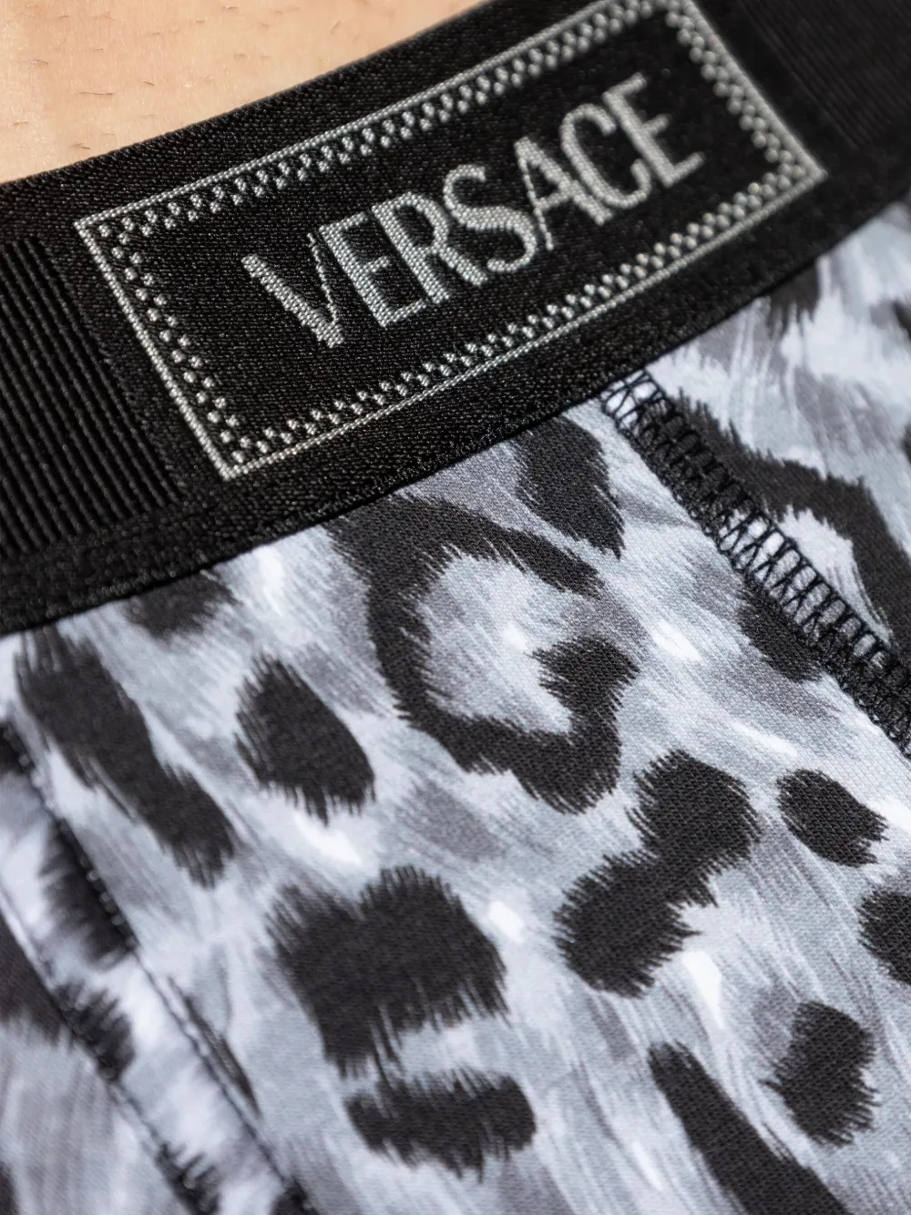 Versace Boxershorts met luipaardprint Grijs
