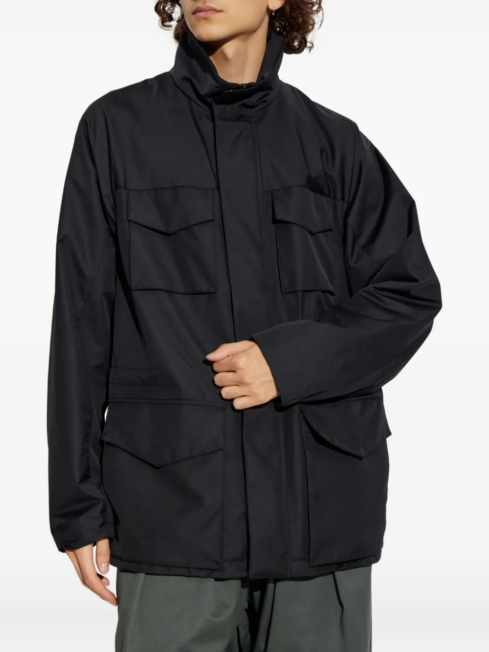 Giorgio Armani Multi-pocket Jacket In Black