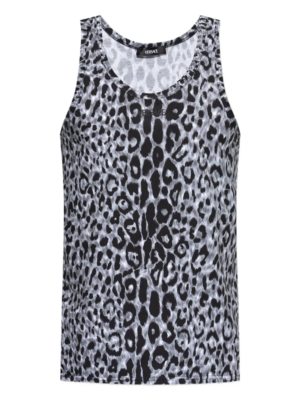 Versace Top met luipaardprint Grijs