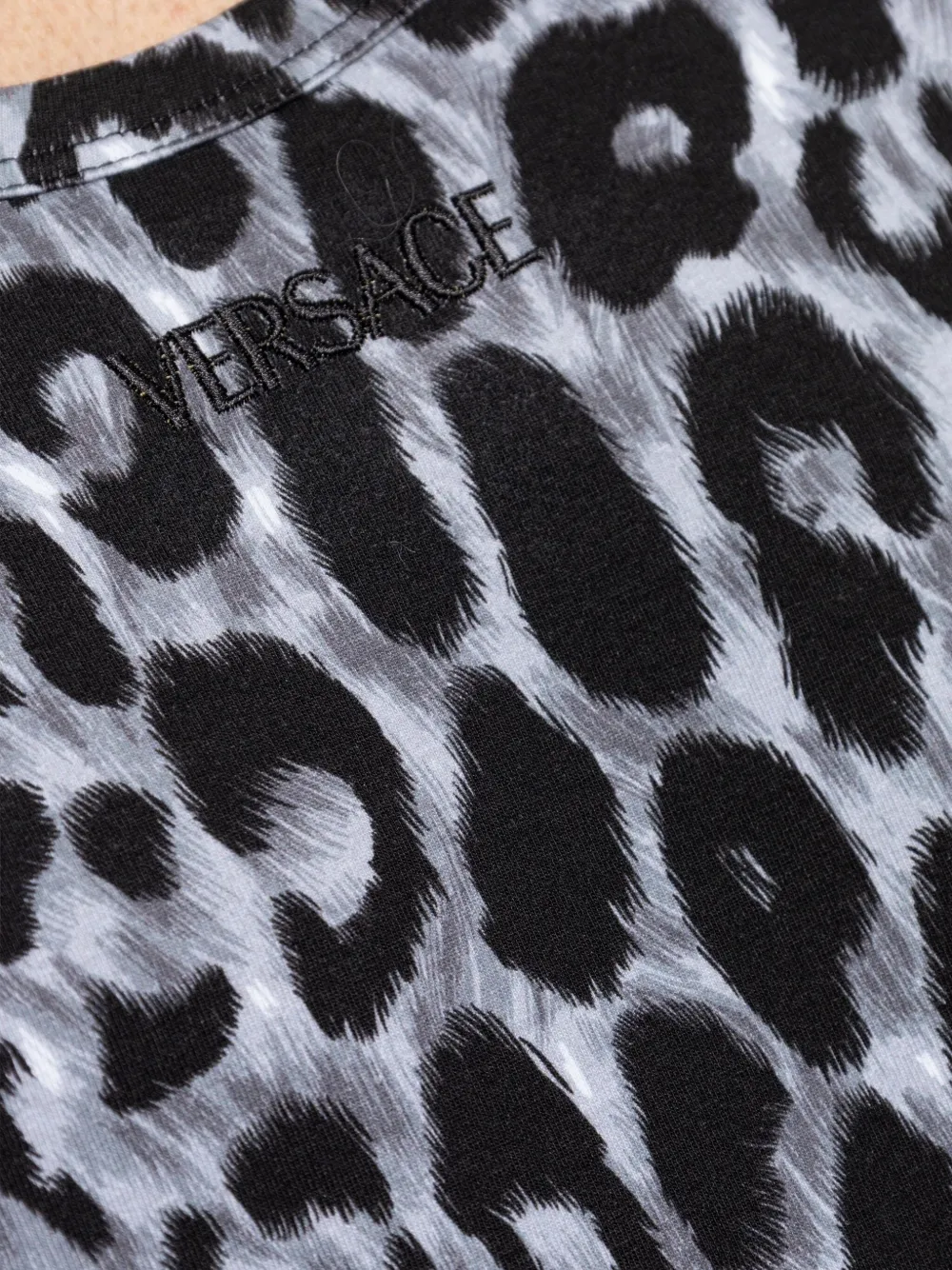 Versace Top met luipaardprint Grijs