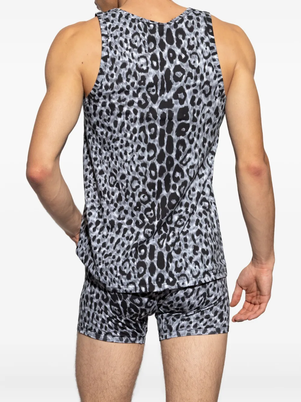 Versace Top met luipaardprint Grijs