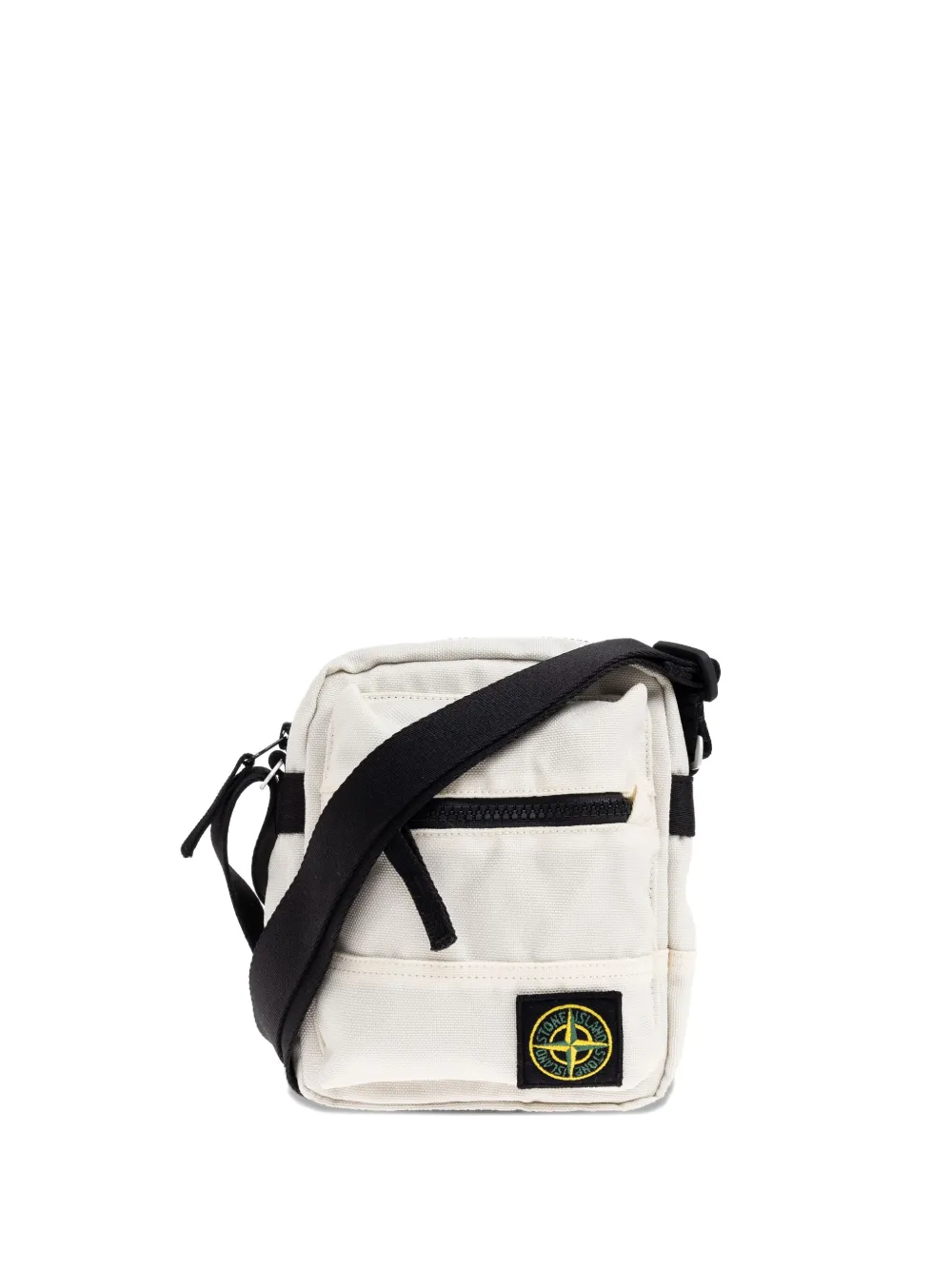 Stone Island logo-patch messenger bag Wit