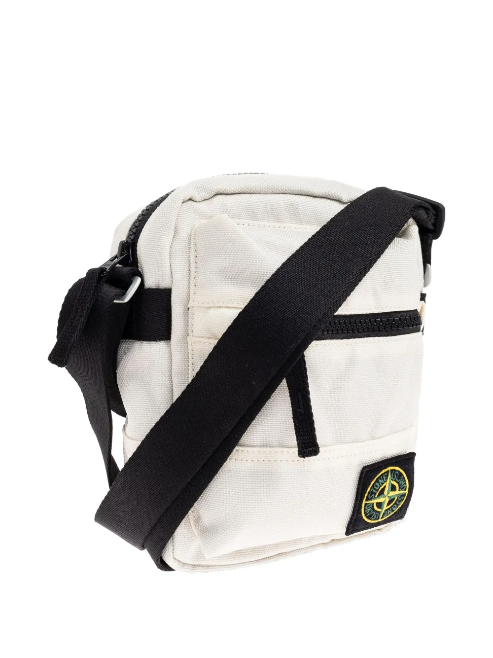Stone Island logo-patch messenger bag Wit