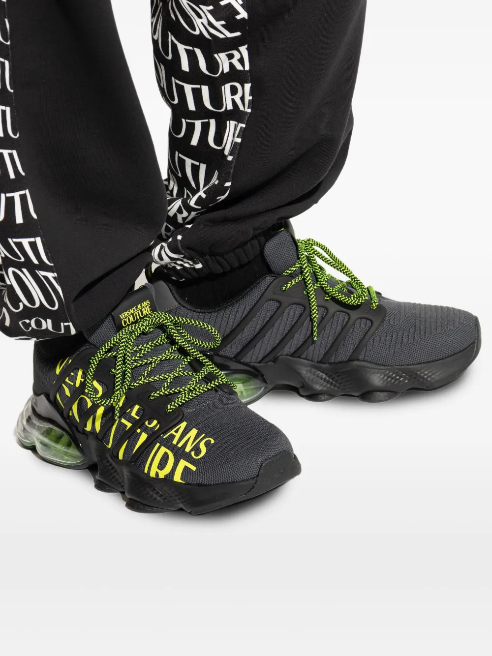 Versace Jeans Couture Sneakers met logoprint Groen