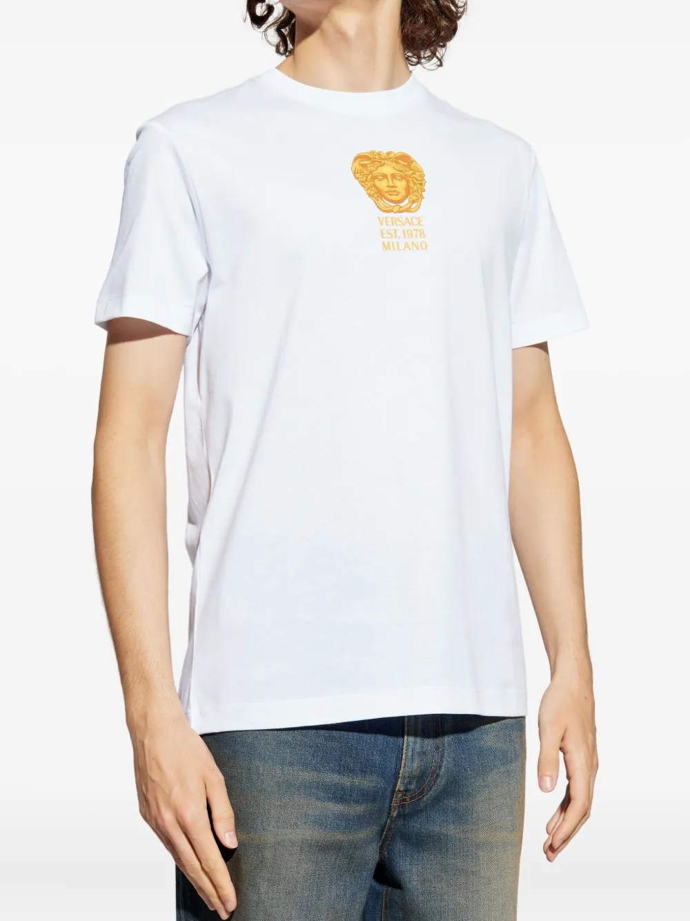 Versace medusa-logo T-shirt Wit