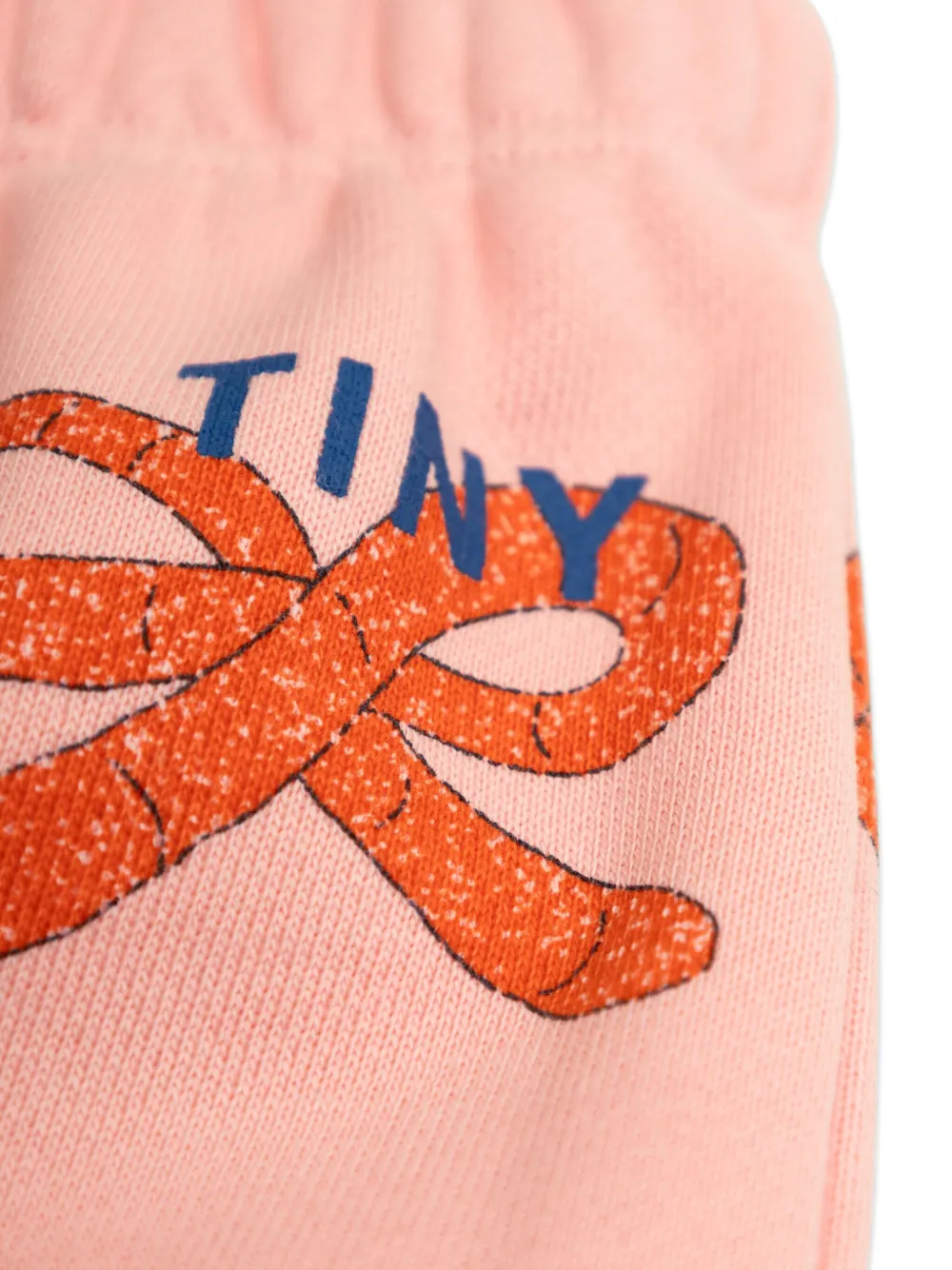 Tiny Cottons Jersey broek met strikprint Roze