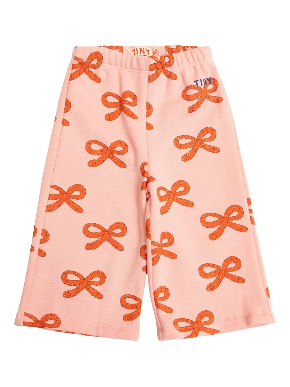 Tiny Cottons Jersey broek met strikprint Roze