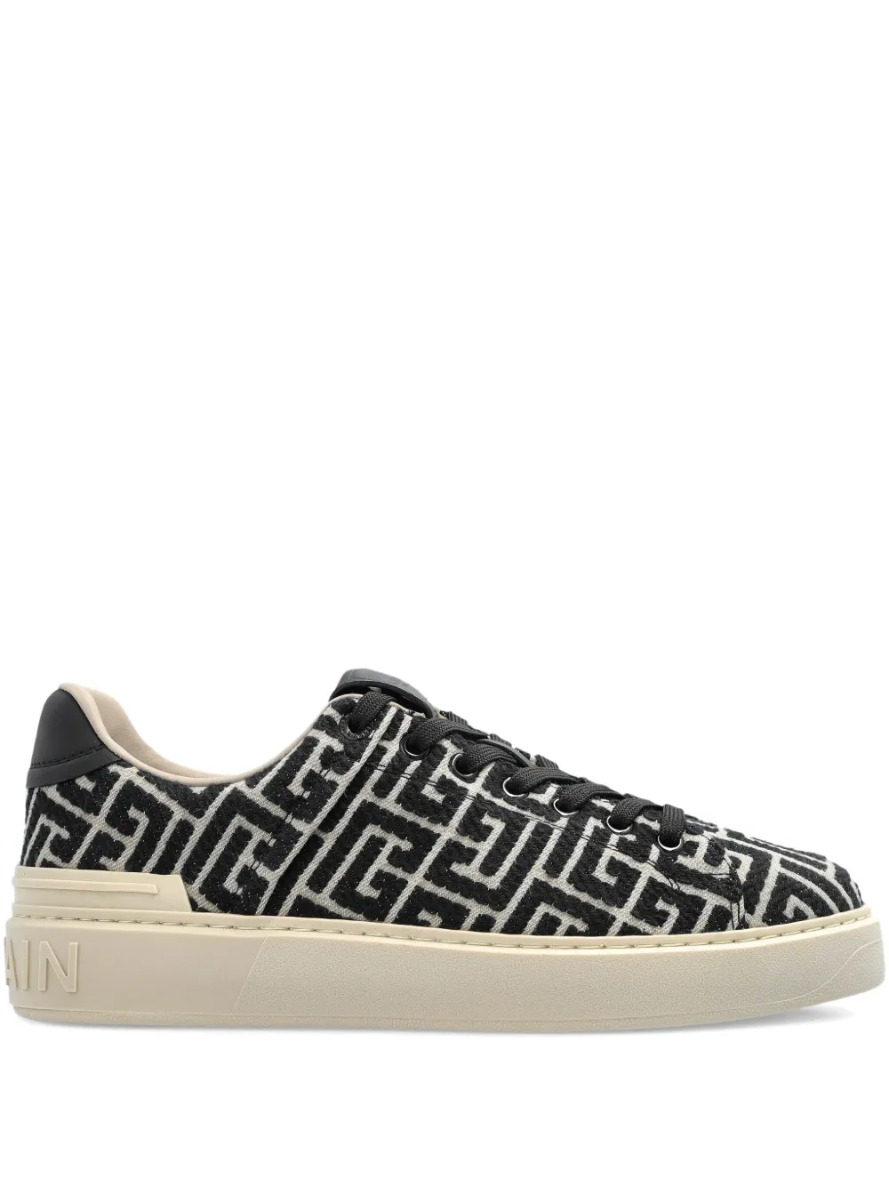 Balmain B-Court monogram sneakers Black
