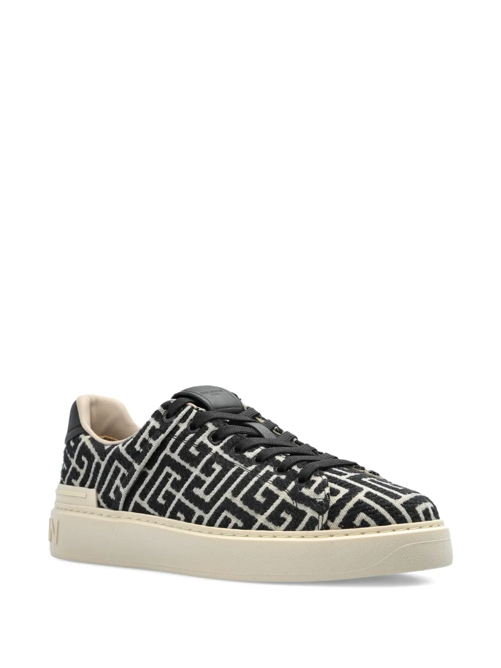 Balmain B-Court monogram sneakers Black