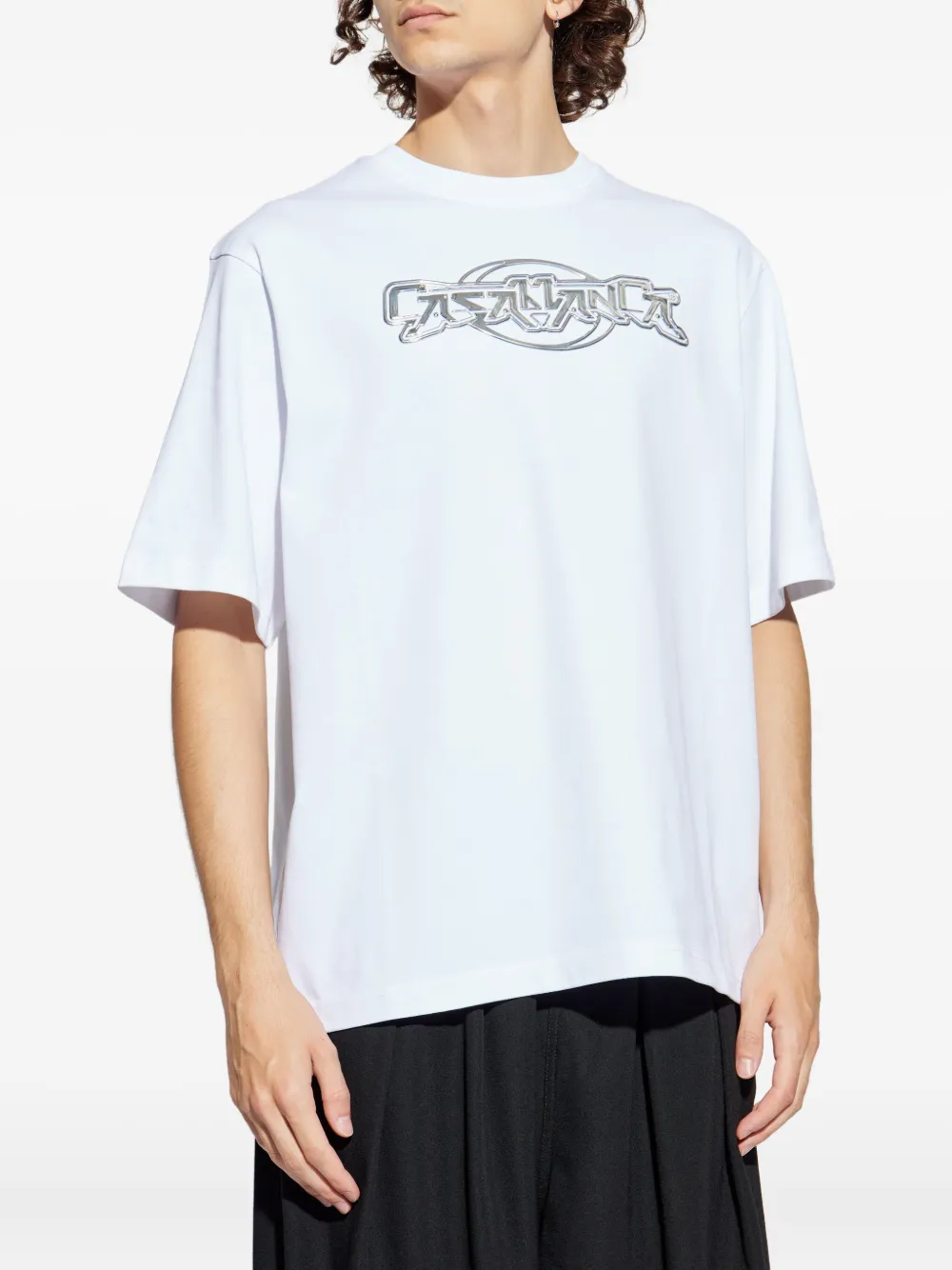 Casablanca T-shirt met logo Wit