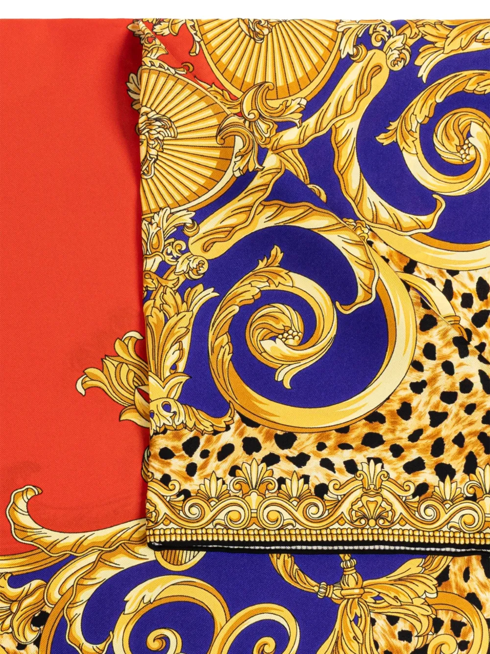 Versace Sjaal met luipaardprint Geel