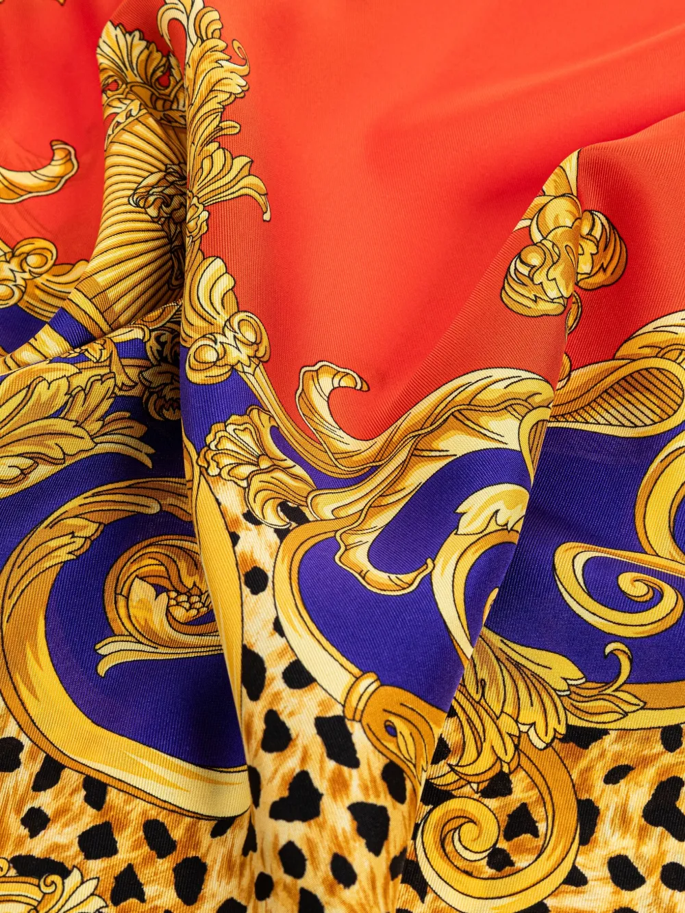 Versace Sjaal met luipaardprint Geel
