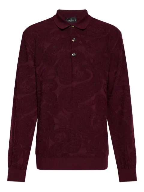 ETRO textured polo shirt