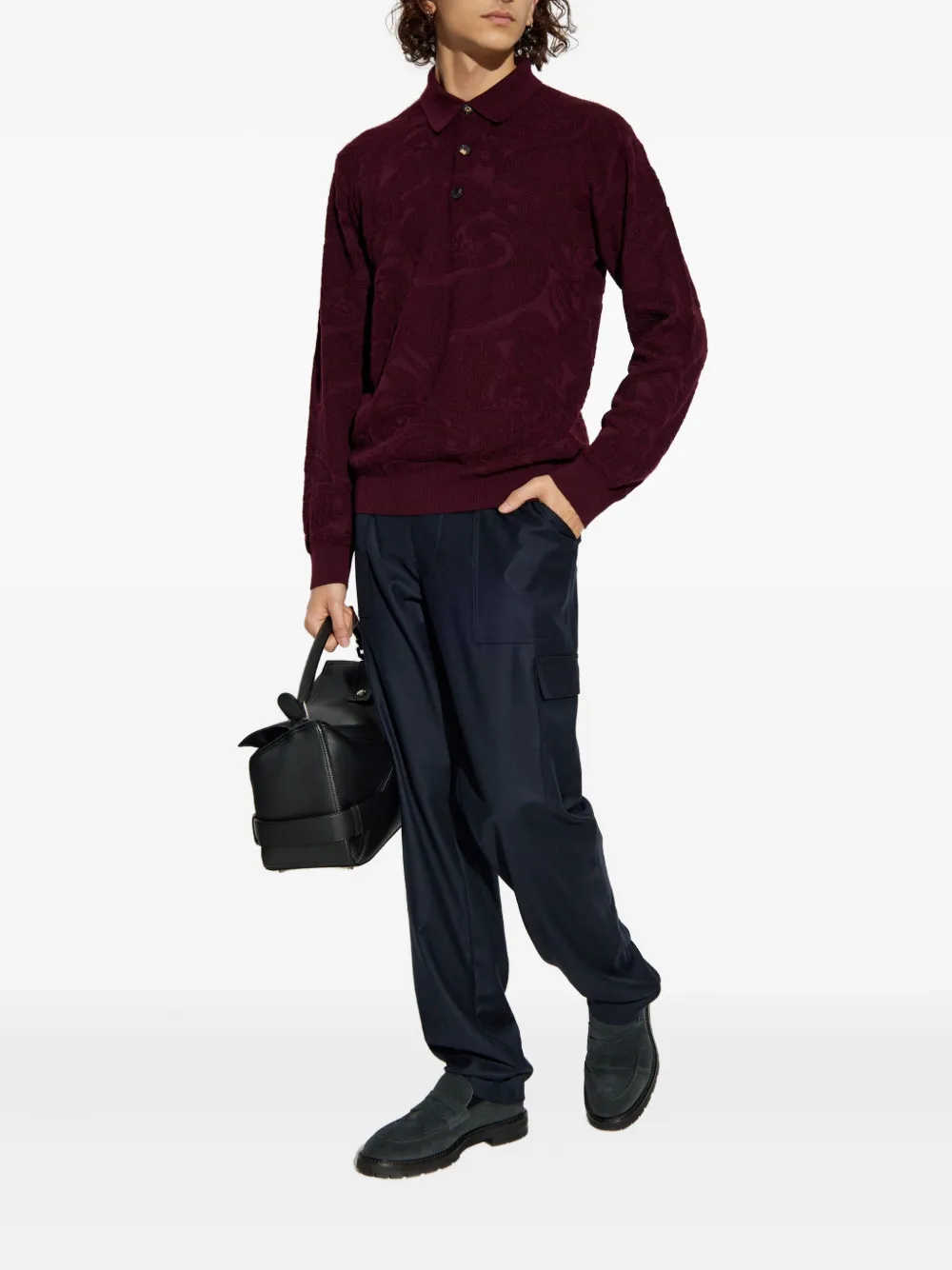 ETRO Poloshirt met textuur Rood