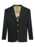 Versace gold-button wool blazer - Black