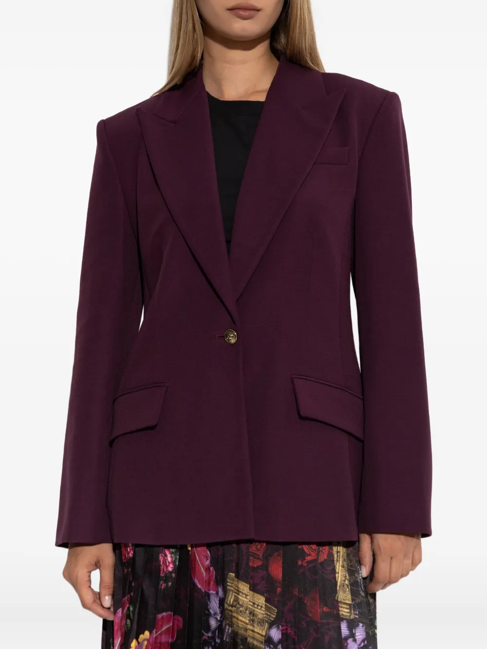 Versace Jeans Couture button blazer Paars