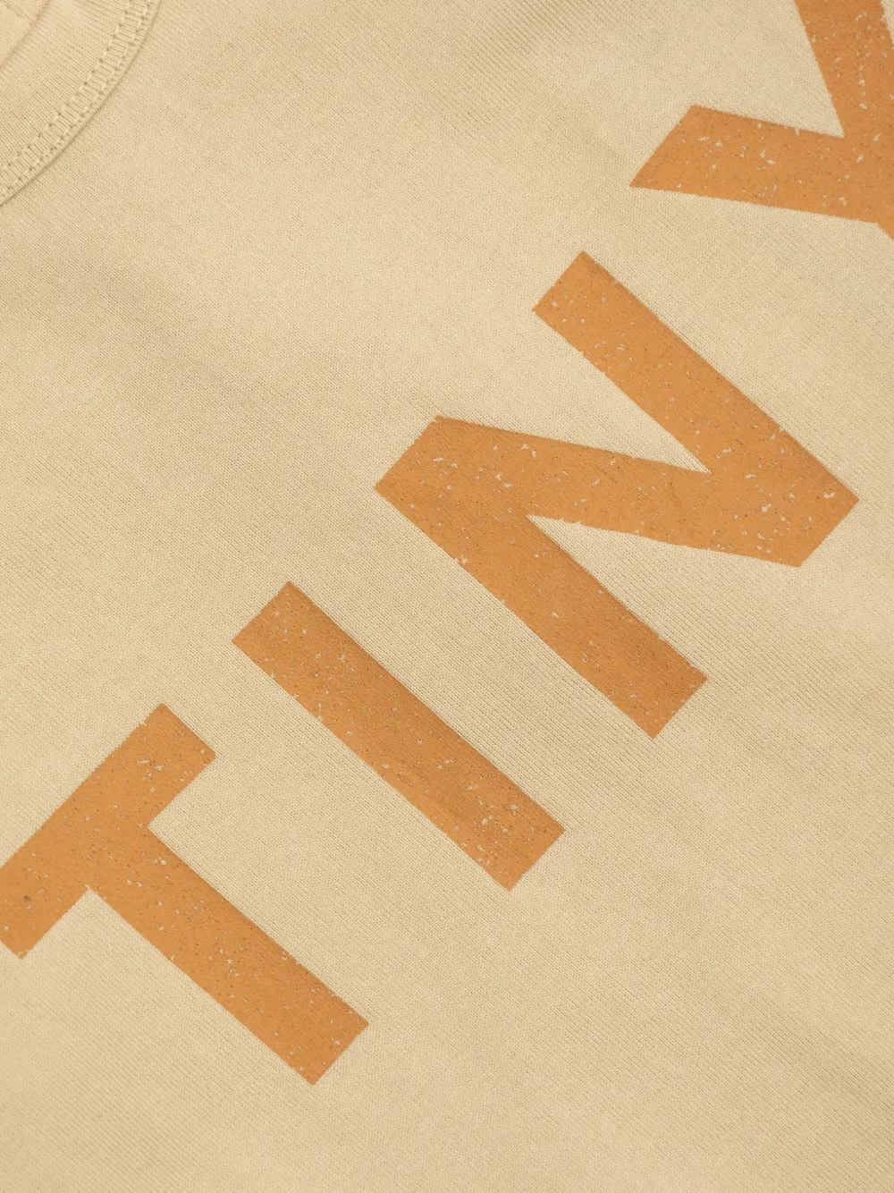 Tiny Cottons stripe-detail organic-cotton romper Beige