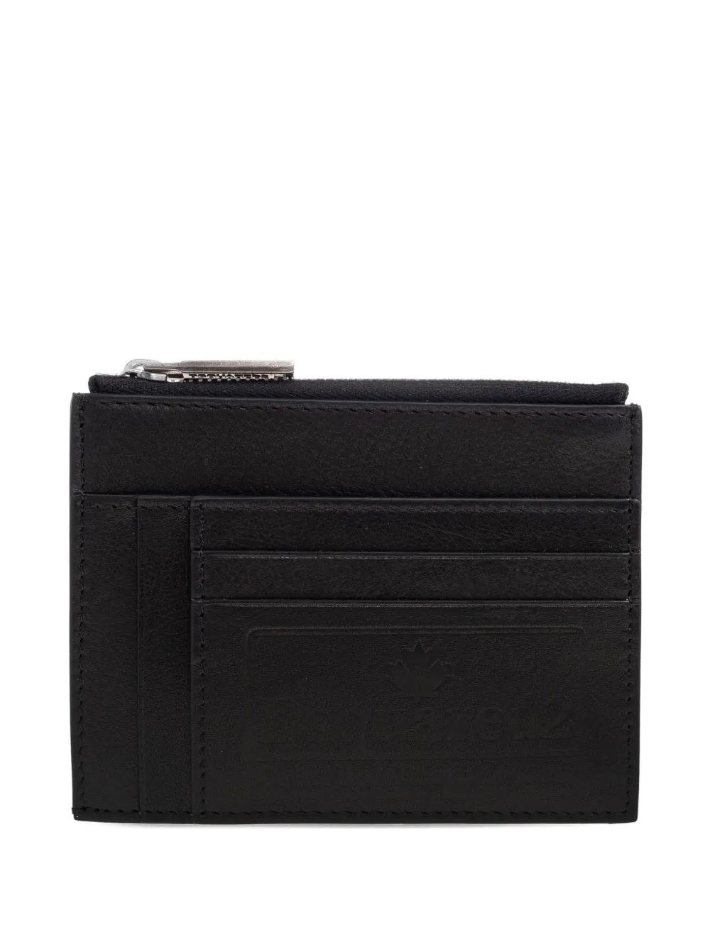 Dsquared2 Zip-fastening Logo Cardholder In Black