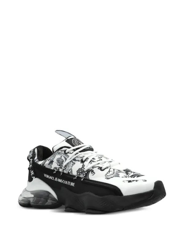 Versace Jeans Couture baroque-print lace-up Sneakers White