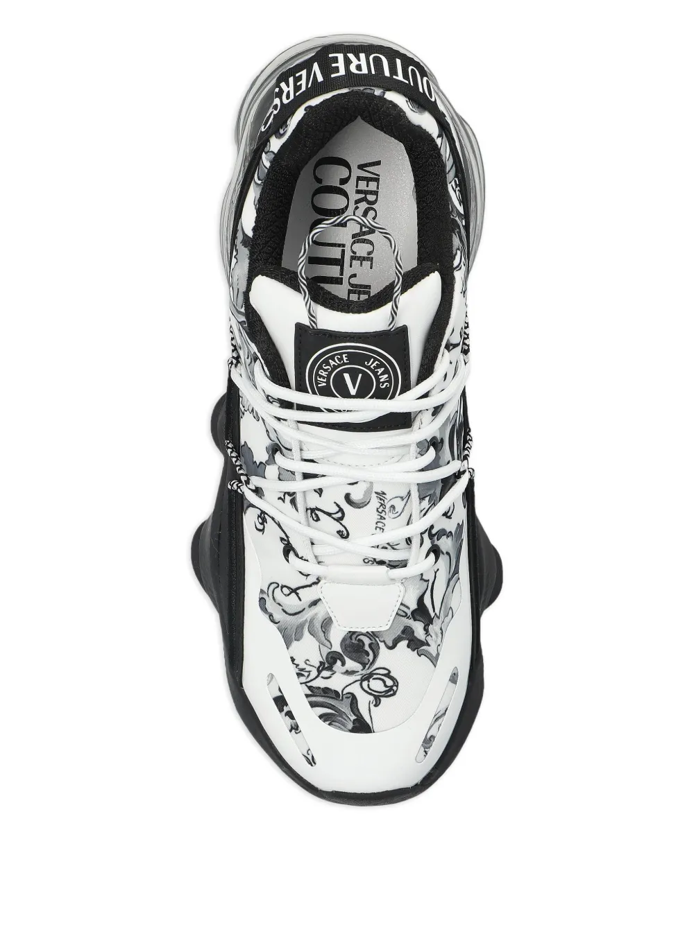 Versace Jeans Couture Sneakers met barokprint Wit